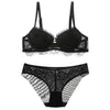 VS Brand 2019 hot push up bra Set Underwear Women Full Coverage Lace Comfortable Underwire padding Bra panties Set For Ladies