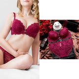 VS Brand 2019 hot push up bra Set Underwear Women Full Coverage Lace Comfortable Underwire padding Bra panties Set For Ladies
