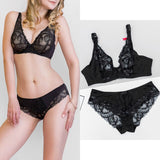75B Bra set Buy More Big Discount Sexy Lace push up padding wire free brassier women underwear lingerie bra and panties set