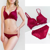 75B Bra set Buy More Big Discount Sexy Lace push up padding wire free brassier women underwear lingerie bra and panties set