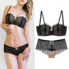 70A Bra set Buy More Discount Big women sexy bra set intimates embroidery half cup lingerie thin temptation and panty