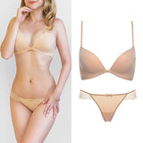 75B Bra set Buy More Big Discount push up padding wire free Transparent Brassiere Gauze See Through Bra Underwear Sets For Women