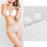 75B Bra set Buy More Big Discount push up padding wire free Transparent Brassiere Gauze See Through Bra Underwear Sets For Women