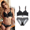 75B Bra set Buy More Big Discount push up padding wire free Transparent Brassiere Gauze See Through Bra Underwear Sets For Women