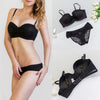70B Buy More Big Discount Lingerie Set Cotton Thin Thread Push Up Bra Set beauty back Women Bra Panties Set Comfort Underwear
