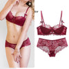 70B Buy More Big Discount Lingerie Set Cotton Thin Thread Push Up Bra Set beauty back Women Bra Panties Set Comfort Underwear