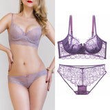 70B Buy More Big Discount Lingerie Set Cotton Thin Thread Push Up Bra Set beauty back Women Bra Panties Set Comfort Underwear
