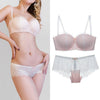 70B Buy More Big Discount Lingerie Set Cotton Thin Thread Push Up Bra Set beauty back Women Bra Panties Set Comfort Underwear