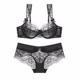 70B Buy More Big Discount Lingerie Set Cotton Thin Thread Push Up Bra Set beauty back Women Bra Panties Set Comfort Underwear