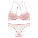 70B Bra set Buy More Big Discount women Lace hollow out panty underwear set Red Black Beige transparent bra brief sets
