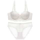 70B Bra set Buy More Big Discount women Lace hollow out panty underwear set Red Black Beige transparent bra brief sets