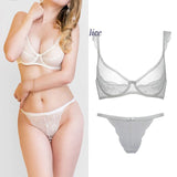 70D Bra set Buy More Big Discount Sexy Lace Lingerie Set Push Up Solid Color Underwear Embroidery bra and panty set