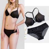 75A Bra set Buy More Big Discount Push-up Bra and Panty Sets 3/4 Cup Brand Lace Lingerie Set Deep V intimates bralette set