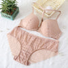 75A Bra set Buy More Big Discount Push-up Bra and Panty Sets 3/4 Cup Brand Lace Lingerie Set Deep V intimates bralette set