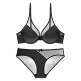 75A Bra set Buy More Big Discount Push-up Bra and Panty Sets 3/4 Cup Brand Lace Lingerie Set Deep V intimates bralette set