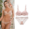 75A Bra set Buy More Big Discount Push-up Bra and Panty Sets 3/4 Cup Brand Lace Lingerie Set Deep V intimates bralette set