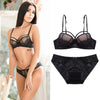 75A Bra set Buy More Big Discount Push-up Bra and Panty Sets 3/4 Cup Brand Lace Lingerie Set Deep V intimates bralette set
