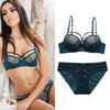 75A Bra set Buy More Big Discount Push-up Bra and Panty Sets 3/4 Cup Brand Lace Lingerie Set Deep V intimates bralette set