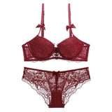 75A Bra set Buy More Big Discount NEW Sexy Lace Bandage Lingerie Set Charm Seduction Push Up Underwear Women Elegant Breathable