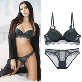 75A Bra set Buy More Big Discount NEW Sexy Lace Bandage Lingerie Set Charm Seduction Push Up Underwear Women Elegant Breathable