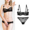 80B Bra set Buy More Big Discount transparent lingerie set ultra thin Sexy Lace Underwear push up bralette set women underwear