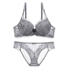 80A Bra set Buy More Big Discount Lace Lingerie Set Push Up  Solid  Underwear Embroidery bra and panty set Lace intimate