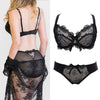 80A Bra set Buy More Big Discount Lace Lingerie Set Push Up  Solid  Underwear Embroidery bra and panty set Lace intimate