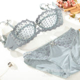 80A Bra set Buy More Big Discount Lace Lingerie Set Push Up  Solid  Underwear Embroidery bra and panty set Lace intimate