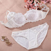 80A Bra set Buy More Big Discount Lace Lingerie Set Push Up  Solid  Underwear Embroidery bra and panty set Lace intimate