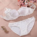 80A Bra set Buy More Big Discount Lace Lingerie Set Push Up  Solid  Underwear Embroidery bra and panty set Lace intimate