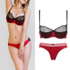 80A Bra set Buy More Big Discount Lace Lingerie Set Push Up  Solid  Underwear Embroidery bra and panty set Lace intimate