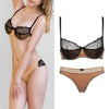 80A Bra set Buy More Big Discount Lace Lingerie Set Push Up  Solid  Underwear Embroidery bra and panty set Lace intimate