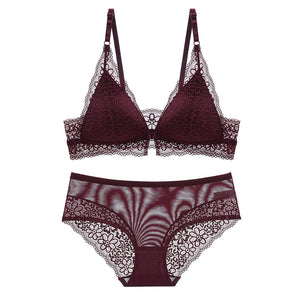 80B Bra set Buy More Big Discount Women Underwear Push up Lingerie Wireless panties Floral Embroidery Lingerie set Women Bow Bra