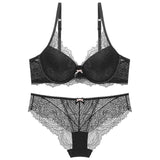 75C Bra set Buy More Big Discount Ultrathin Underwear Set Women Transparent Bra and panites Lace Embroidery Lingerie Brassiere