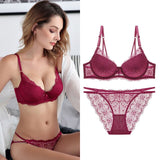 80A Bra set Buy More Big Discount Embroidery Lingerie Set padding Cup Temptation Sexy Underwear For Women High Waist bralette