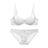 75C Bra set Buy More Big Discount Wire Free Floral Lace Bralette Briefs Set Simple comfortable cotton Bra Underwear Women