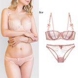 75A Bra set Buy More Big DiscountComfortable Sexy Side of the adjustable shoulder strap Lingerie White black pink Bra and panty