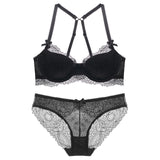 75D Bra set Buy More Big Discount Sexy women Triangle cup lingerie Lace underwear Cotton bra set Push Up brassier comfortable