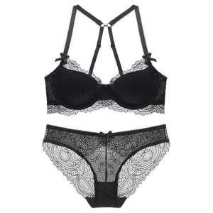 75D Bra set Buy More Big Discount Sexy women Triangle cup lingerie Lace underwear Cotton bra set Push Up brassier comfortable