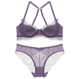 75D Bra set Buy More Big Discount Sexy women Triangle cup lingerie Lace underwear Cotton bra set Push Up brassier comfortable
