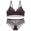 80A Bra set Buy More Big Discount  Push Up Bras Underwear Sets 3/4 cup Adjustable Bras and Panties wire free thin cup intimates