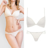 80A Bra set Buy More Big Discount  Push Up Bras Underwear Sets 3/4 cup Adjustable Bras and Panties wire free thin cup intimates