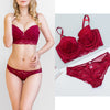 80A Bra set Buy More Big Discount  Push Up Bras Underwear Sets 3/4 cup Adjustable Bras and Panties wire free thin cup intimates