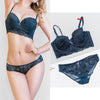80A Bra set Buy More Big Discount  Push Up Bras Underwear Sets 3/4 cup Adjustable Bras and Panties wire free thin cup intimates