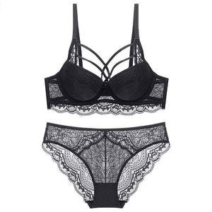 75B Bra set Buy More Big Discount Seamless Vest Ultrathin Cotton Bra and Panty Women Lingerie Sexy Embroidery Lace Underwear Set