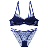 75B Bra set Buy More Big Discount Seamless Vest Ultrathin Cotton Bra and Panty Women Lingerie Sexy Embroidery Lace Underwear Set