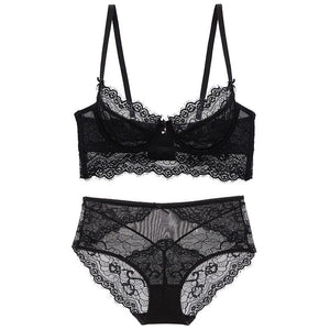 70c Buy More Big Discount Sexy Lace Triangle cup Bra Sets For Women Wireless Thin Cotton Breathable Comfortable Underwear